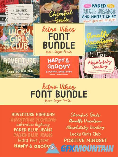 Retro Vibes Handwritten Font Bundle