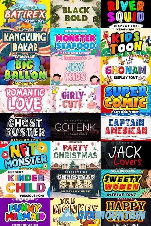 Kids Font Collection Bundle