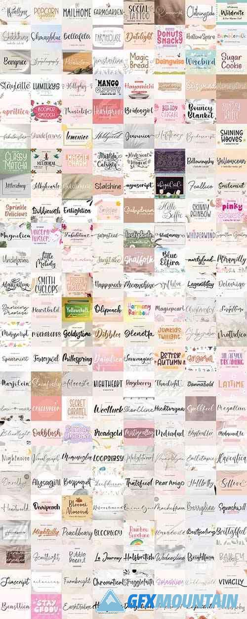 Hand Lettered Font Bundle