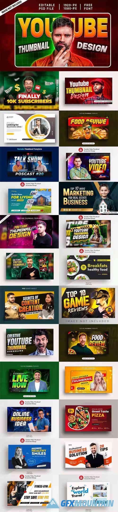Creative YouTube Thumbnail PSD Templates