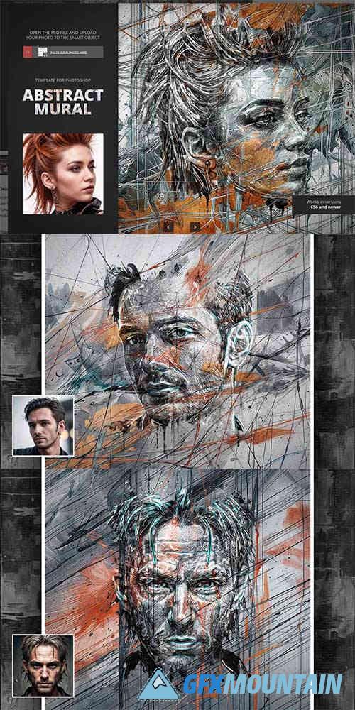 Abstract Mural Photo Effect