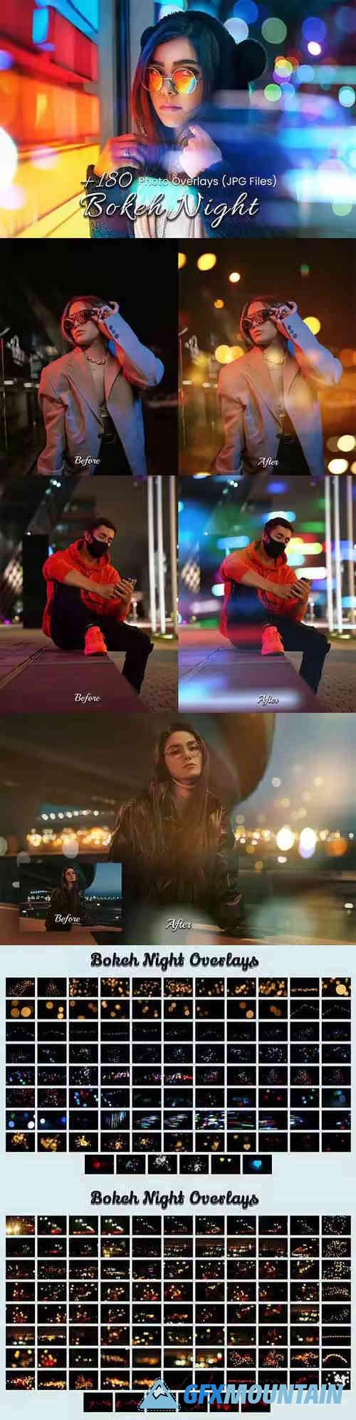 Bokeh Night Photo Overlays