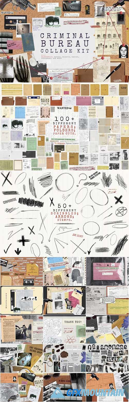Criminal Bureau Collage Kit