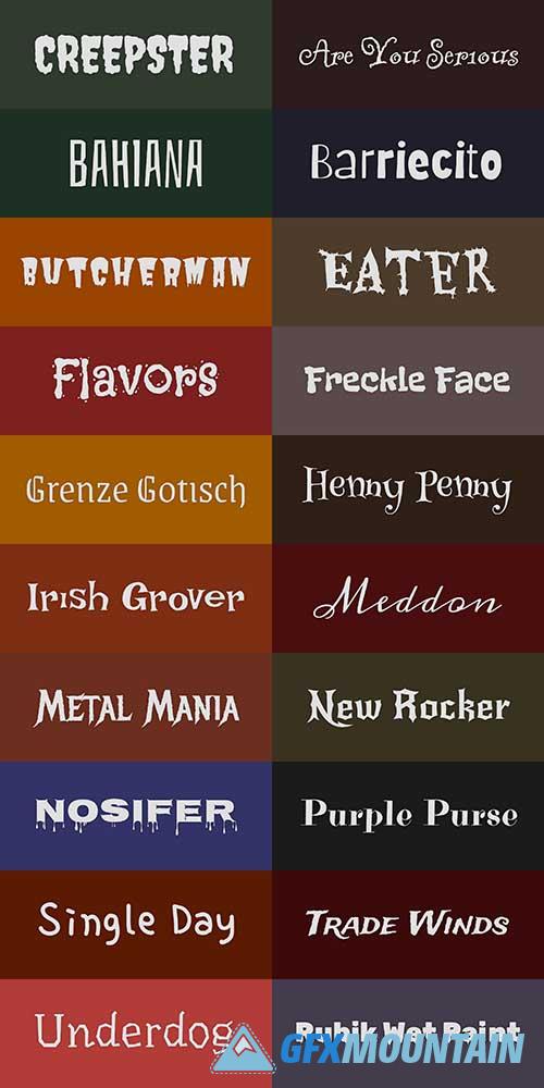 Haunting & Weird Premium Fonts Pack