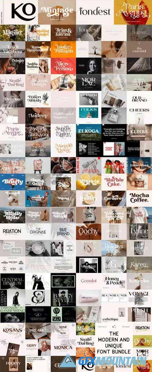 The Modern & Unique Font Bundle