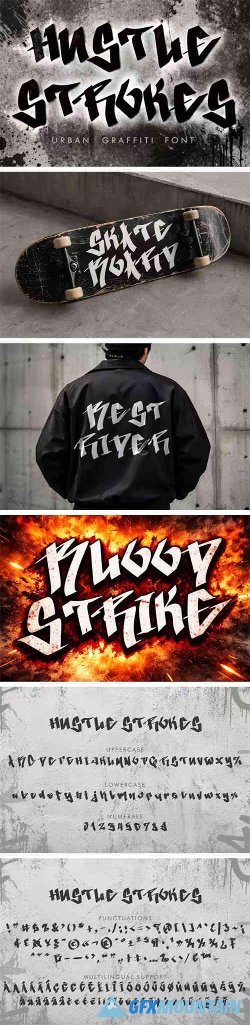 Hustle Strokes - Urban Graffiti Font