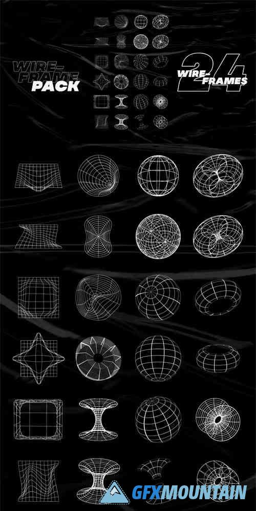 Wireframe Pack - 24 Vector Wireframes and Grids