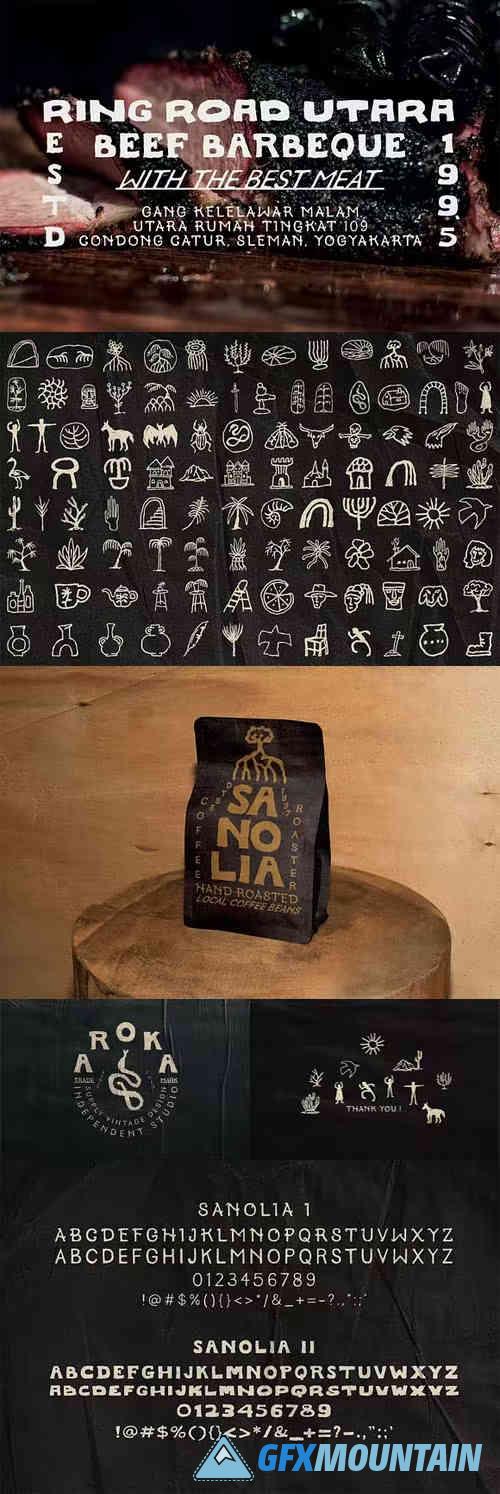 SANOLIA Font Duo - Vintage Hand Writer Typeface