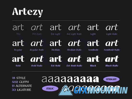 Artezy Font Family