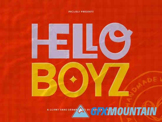 Hello Boyz - Quirky Hand Drawn Fonts