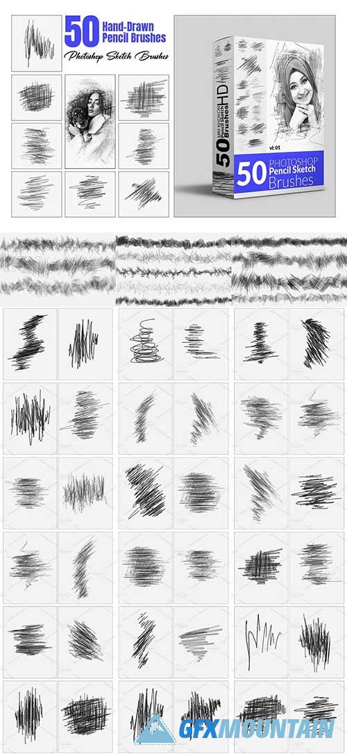 Hand-Drawn Pencil Brushes